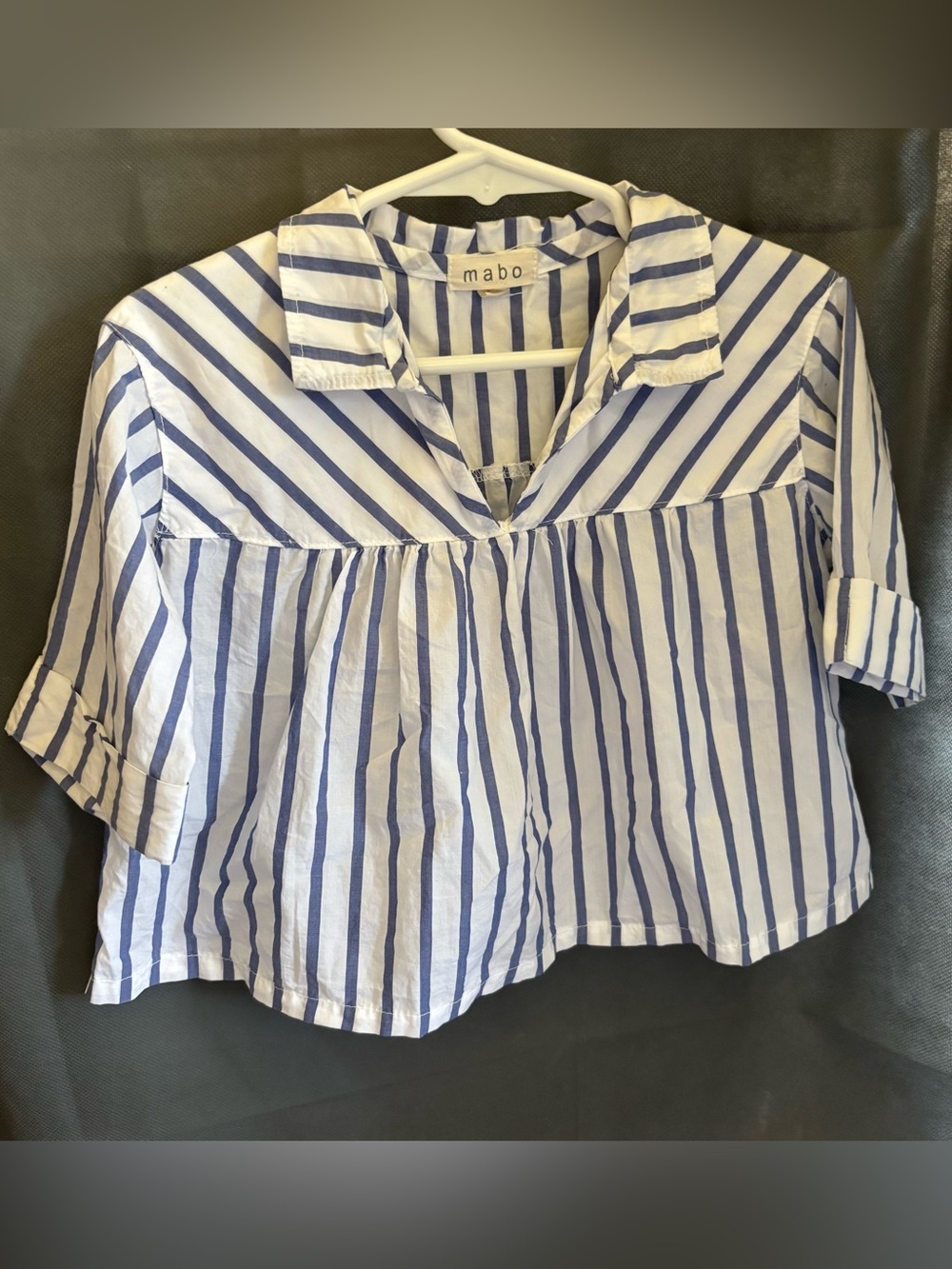 mabo | Baby Cotton Pull Over Striped Oversized Shirt Size 2/3 Years Made in USA